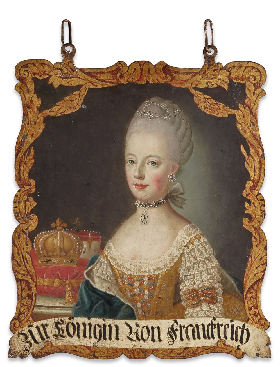 Sign Marie-Antoinette, efter 1774 (olja på metall) av German School