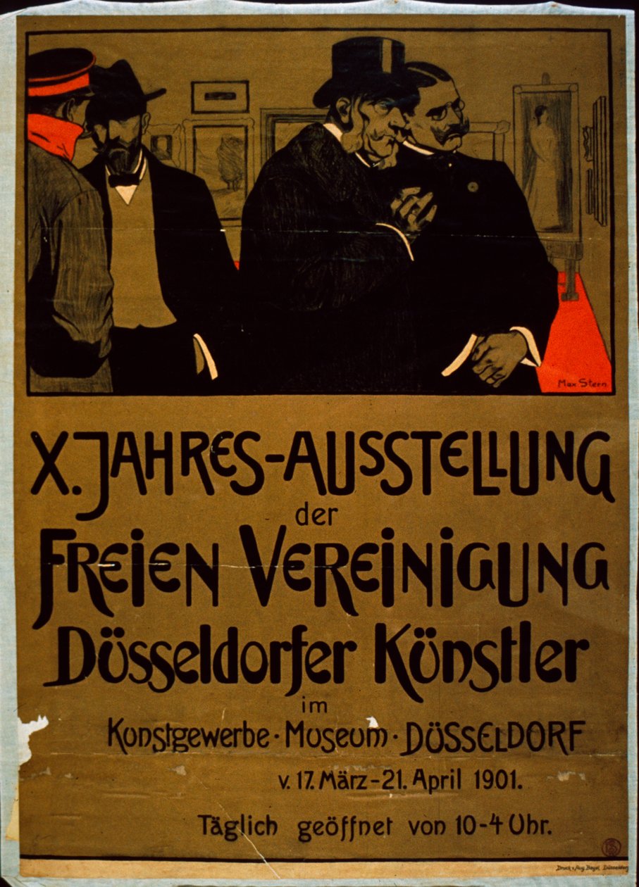 Utställning av Düsseldorfkonstnärer på Kunstgewerbe Museum, Düsseldorf av German School