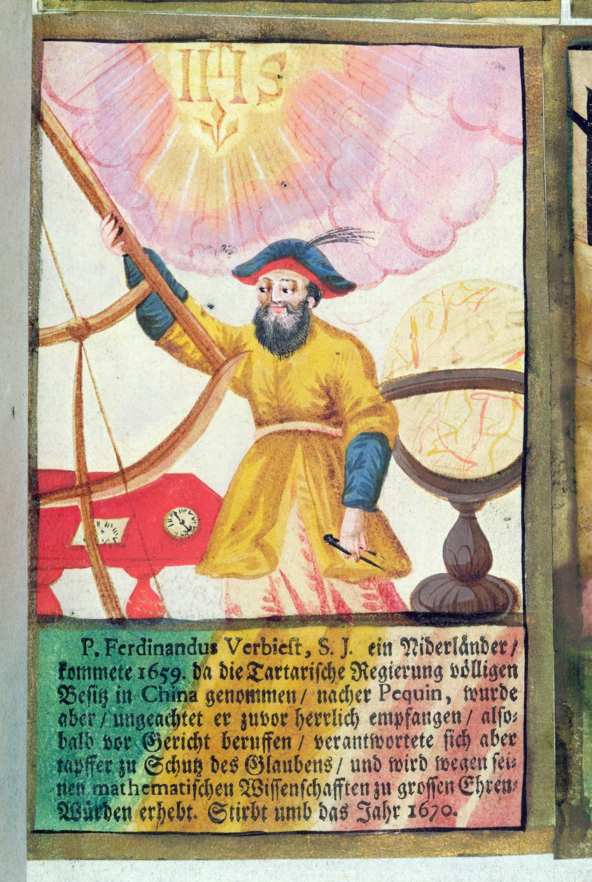 Fader Ferdinand Verbiest (1623-88) av German School