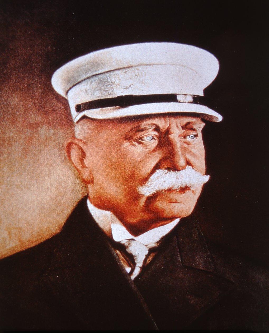Ferdinand greve von Zeppelin (färg litho) av German School
