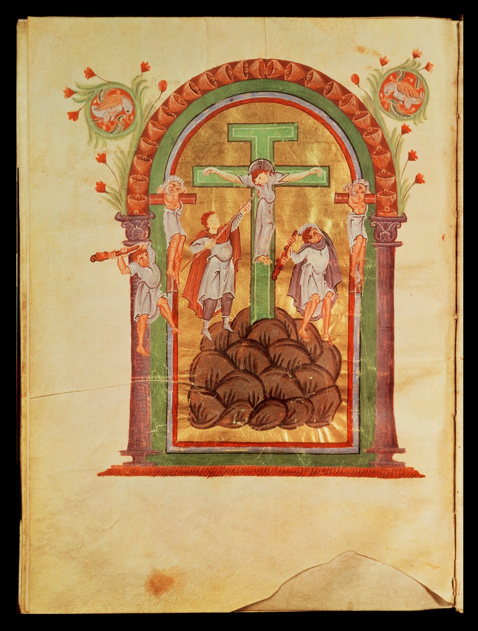 Fol.223v Korsfästelsen, ur Otto III:s evangelier, c.996 av German School