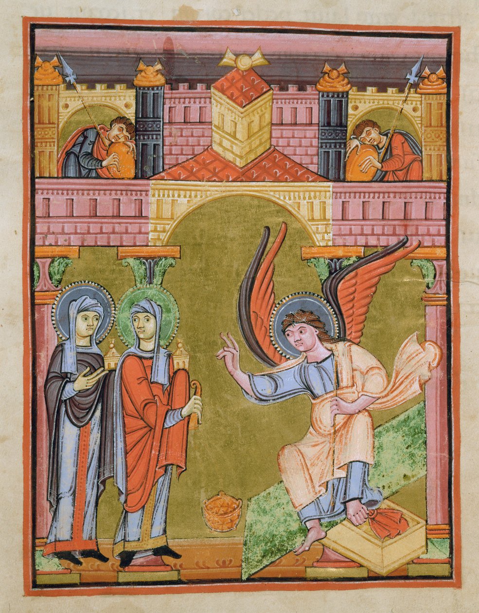 Fol. 33v från Reichenau School Evangeliary, Codex F. II. 1 av German School