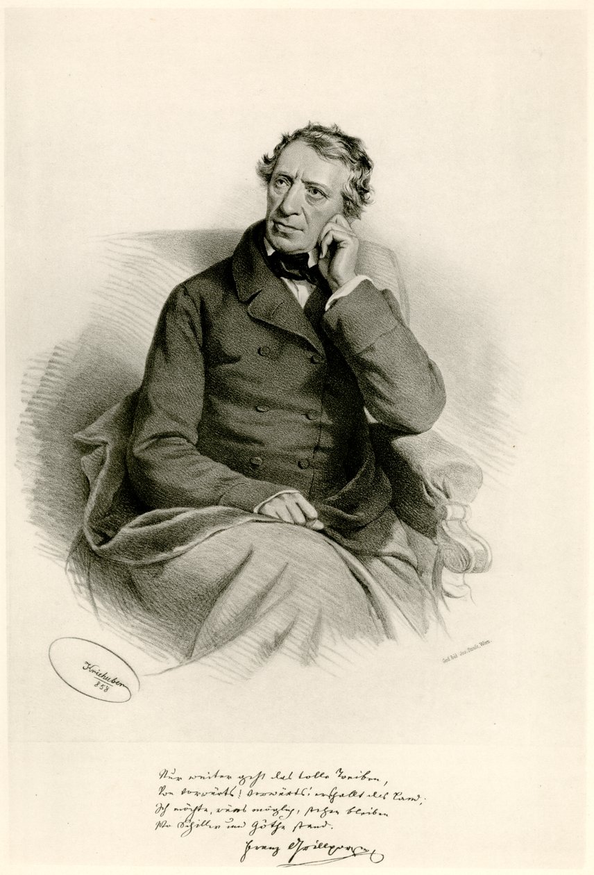 Franz Grillparzer, 1884-90 (fototyp) av German School