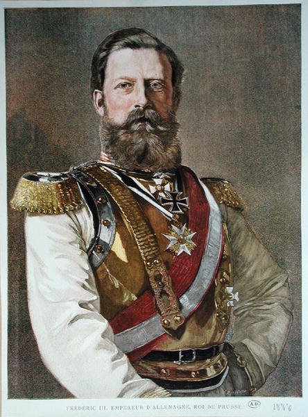 Fredrik III (1831-88) 1888 (lito i färg) av German School