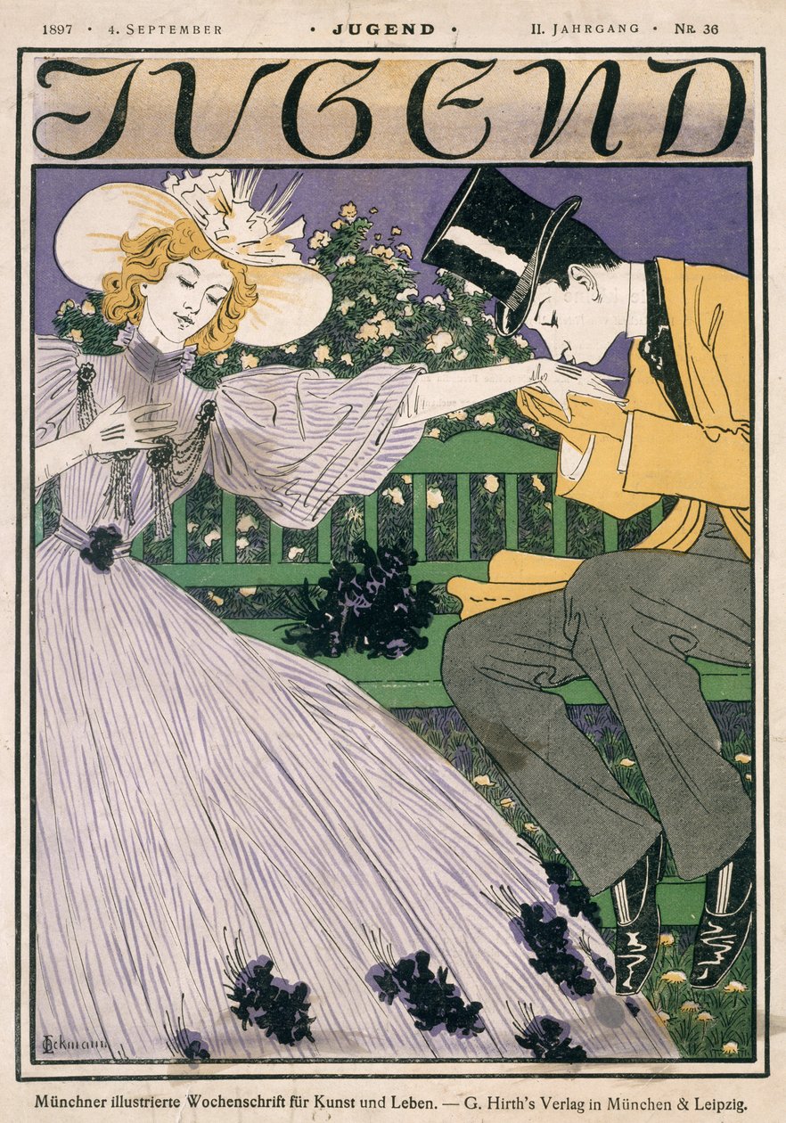 Framsidan av Jugend Magazine, 4 september 1897 av German School
