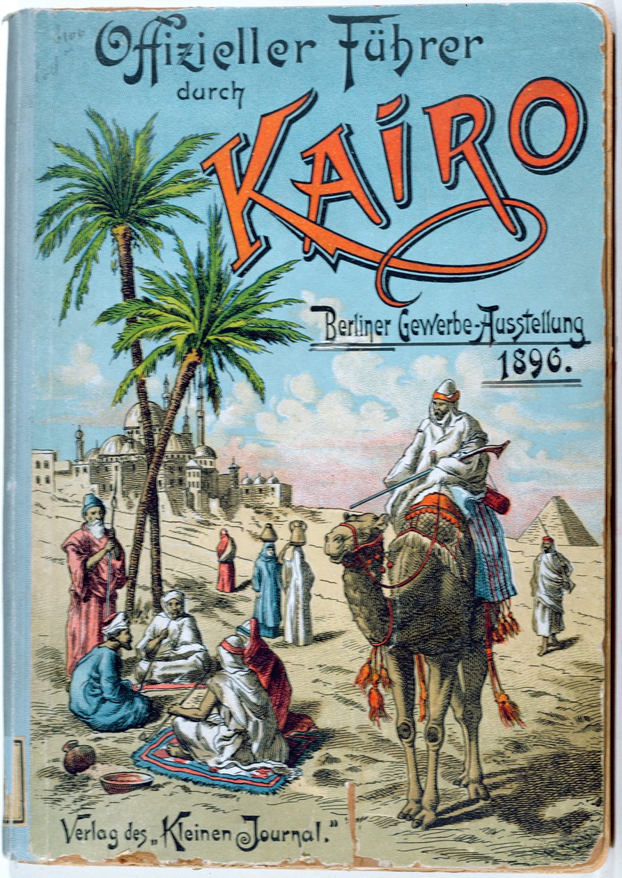 Framsidan av en tysk guidebok för Kairo, 1896 av German School