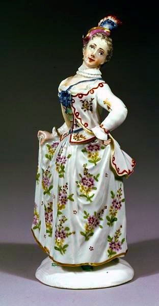 Fuerstenbergs figur av en dam (porslin) av German School