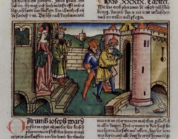 Första Mosebok 39 19-23 Den oskyldige Josef fängslas, från 