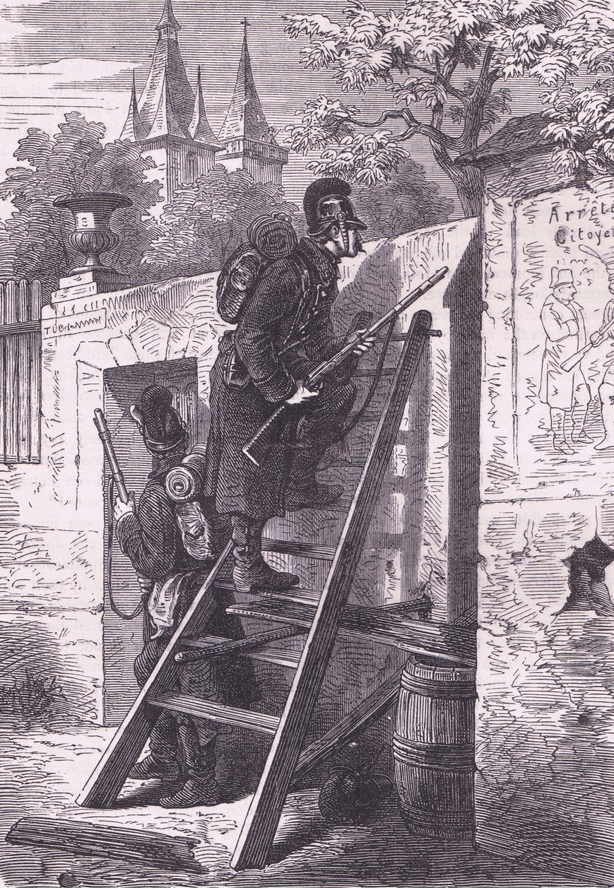 Tyskt utforskande parti, Cassells historia om kriget mellan Frankrike och Tyskland publicerad av Cassell and Company Limited, ca 1890 (litho) av German School