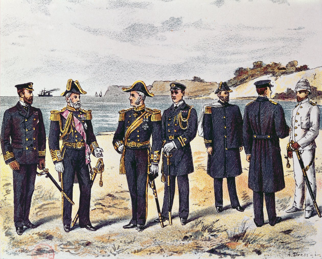 Tyska marinuniformer, sent 1800-tal av German School