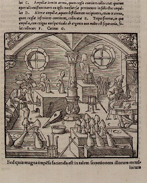 Glastillverkning, från a Book of Trades av German School