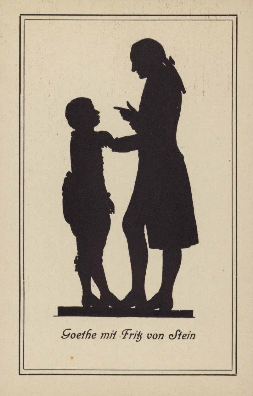 Goethe med Fritz von Stein (litografi) av German School