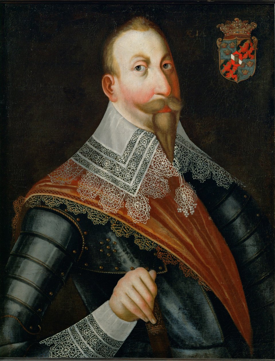 Gustav Adolf, Sveriges konung ... (målning på duk) av German School