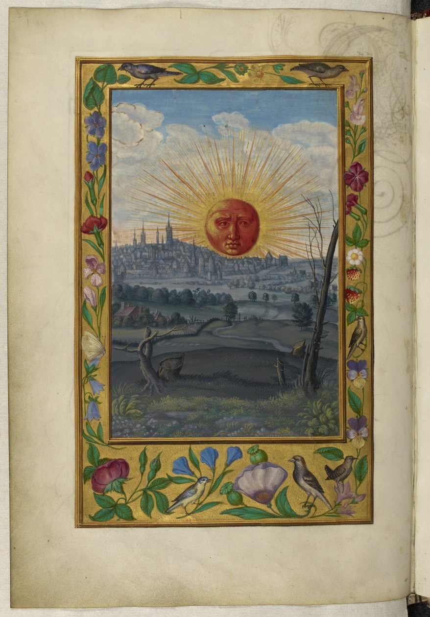 Harley 3469 f.33v The Sun, illustration från 