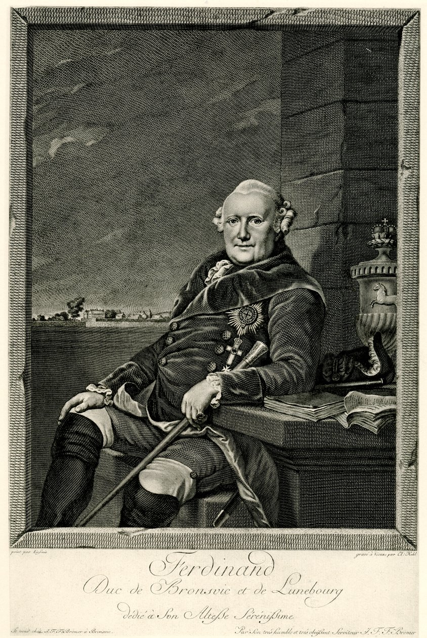 Hertig Ferdinand av Brunswick av German School