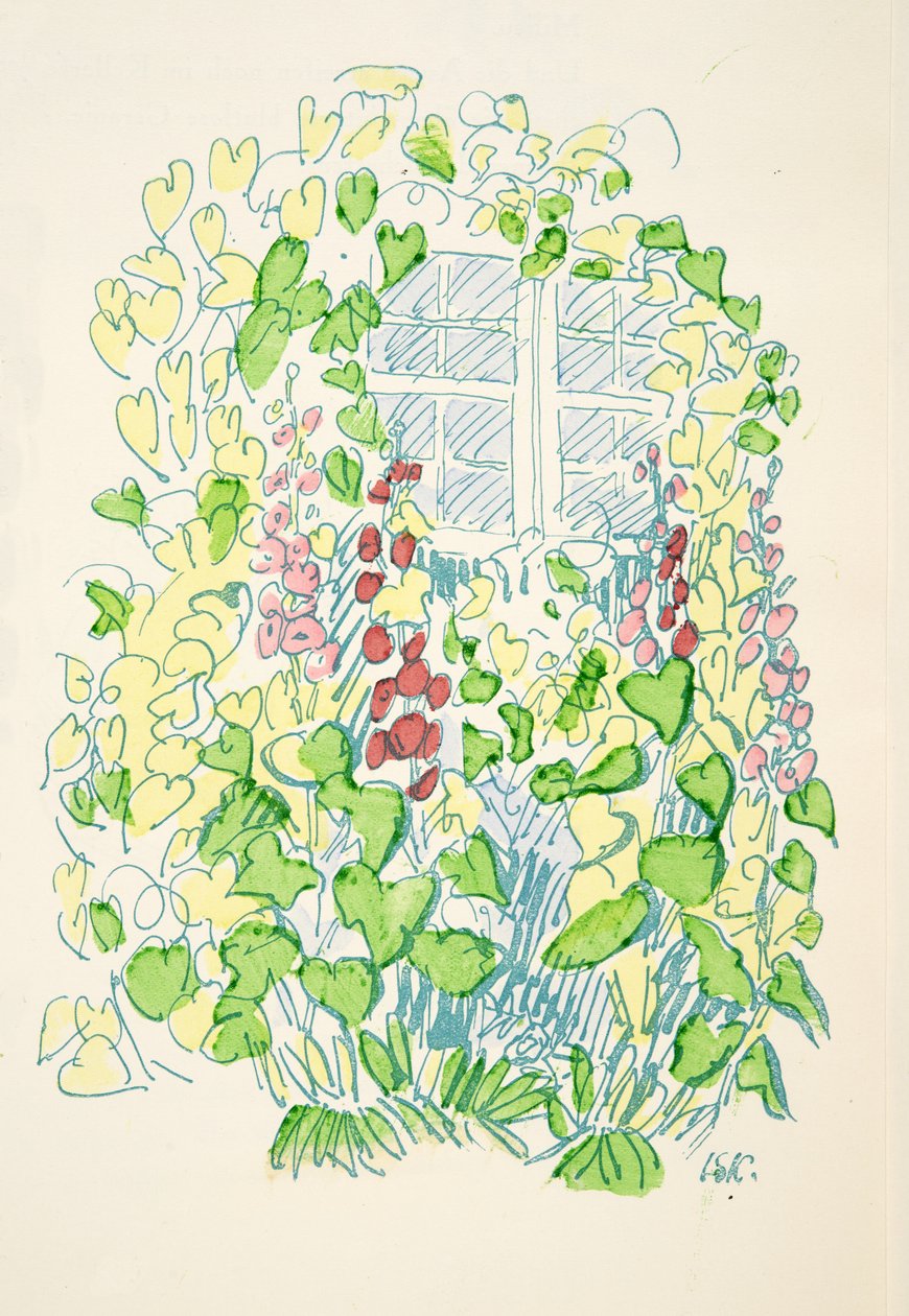 Illustration från Styl, pub.1922 (pochoirtryck) av German School