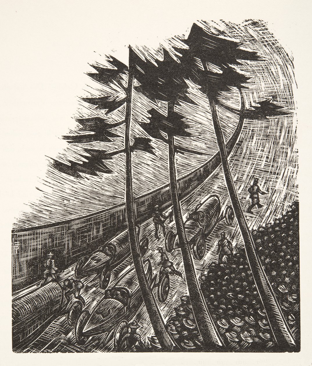 Illustration från Styl, pub.1922 (pochoirtryck) av German School