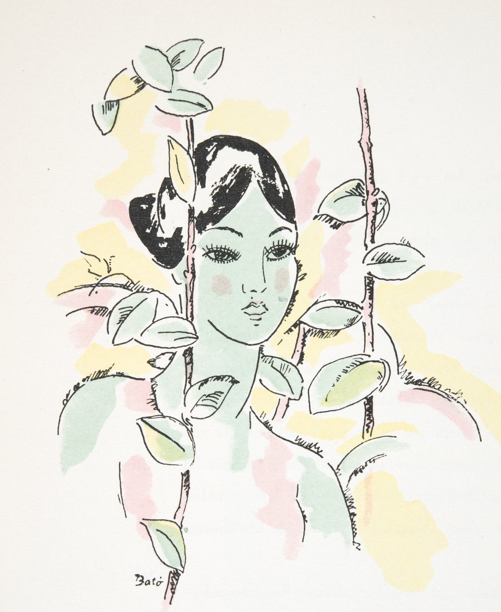 Illustration ur Styl, utg.1922 (pochoirtryck) av German School