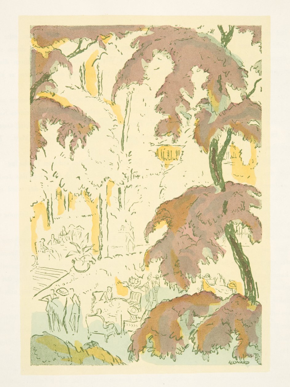 Illustration ur Styl, utg.1922 (pochoirtryck) av German School