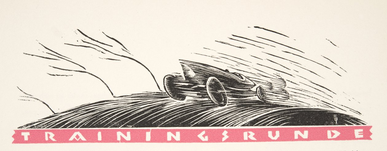 Illustration från Styl, pub.1922 (pochoirtryck) av German School