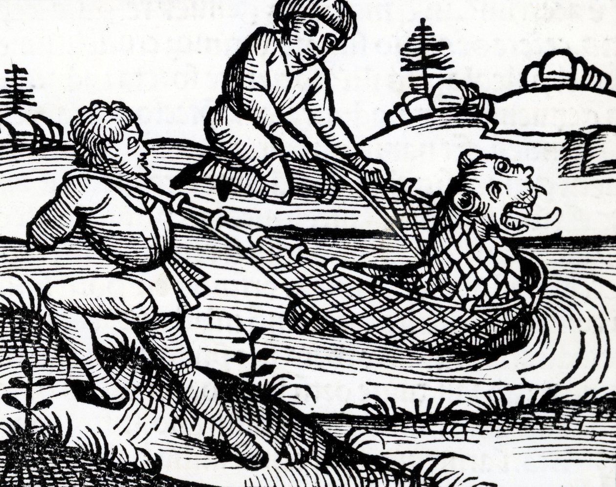 Illustration tagen från Nürnburgkrönikan, 1493 av German School
