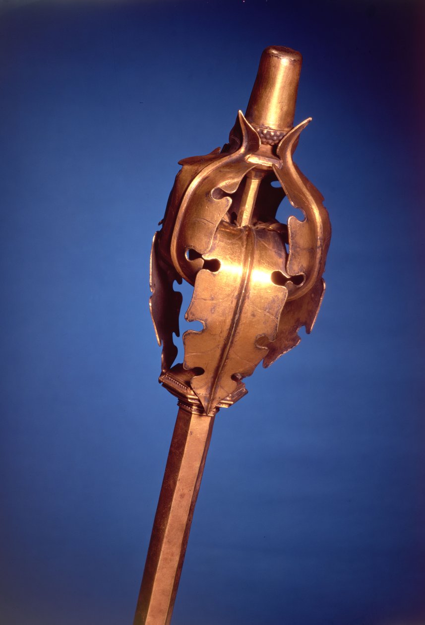 Imperial Scepter of the Holy Roman Empire, Västtyska, tidigt 1300-tal (förgyllt silver) av German School