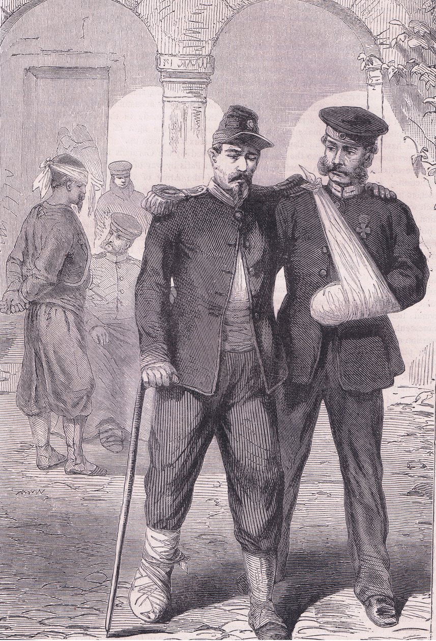 På sjukhuset, Cassells historia om kriget mellan Frankrike och Tyskland publicerad av Cassell and Company Limited, ca 1890 (litho) av German School