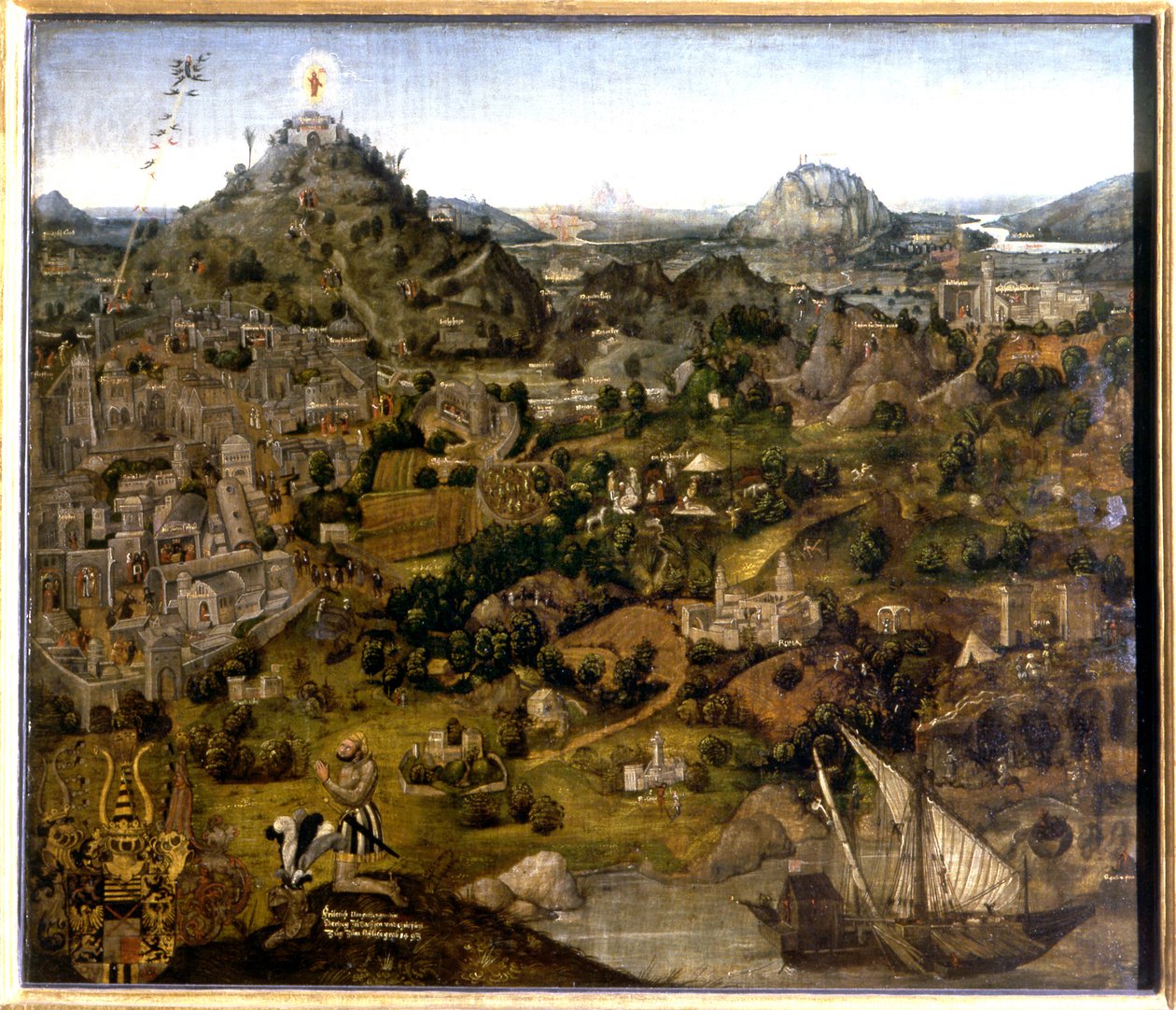 Jerusalem och de heliga platserna, 1501-55 av German School