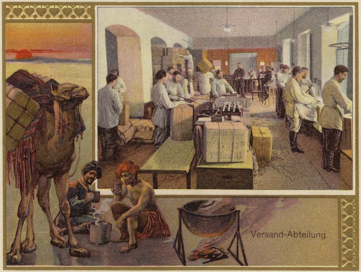 K och S Popov Brothers reklam (färglitografi) av German School