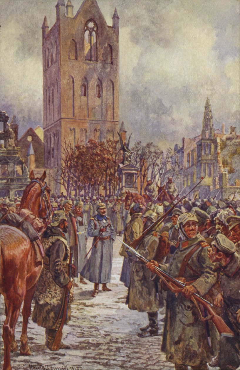 Kejsar Wilhelm II i Lyck (Elk), Polen, Första världskriget av German School