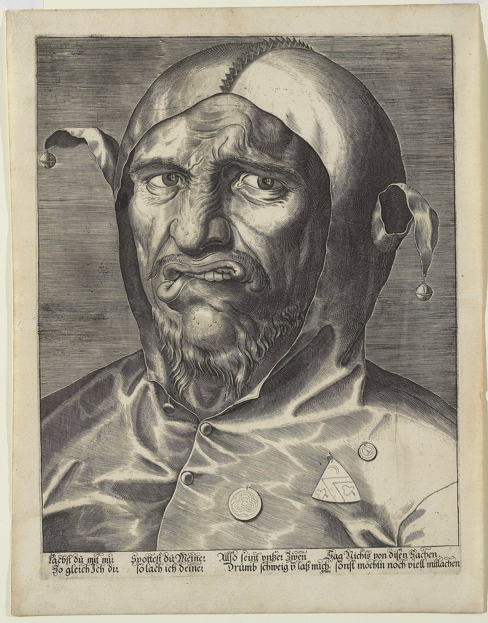 Stort huvud av en gycklare, ca 1600 av German School
