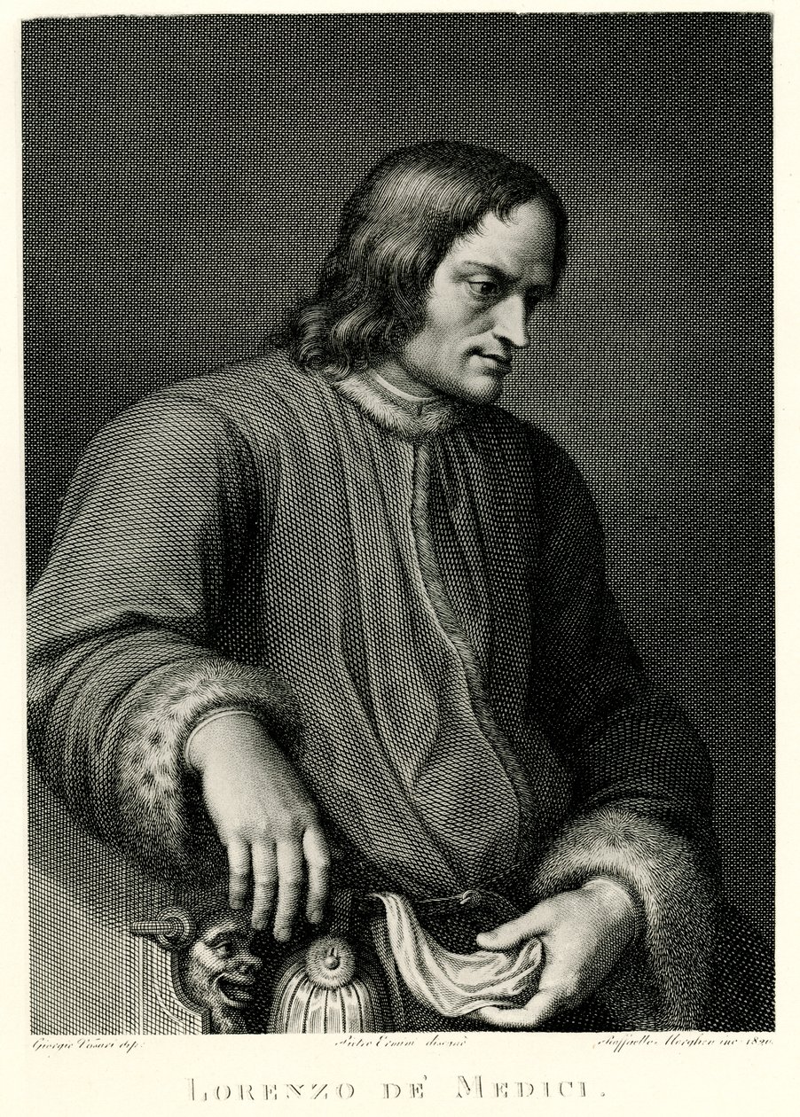 Lorenzo de Medici, 1884-90 (fototyp) av German School