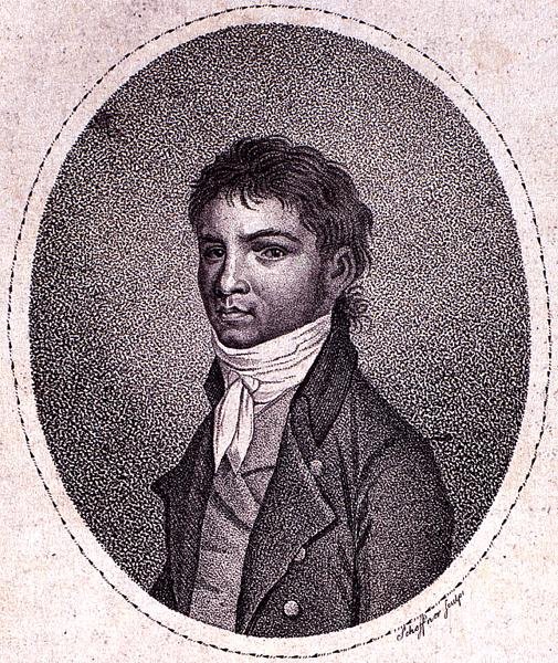 Louis van Beethoven (1712-73) graverad av Scheffner (mezzotint) av German School