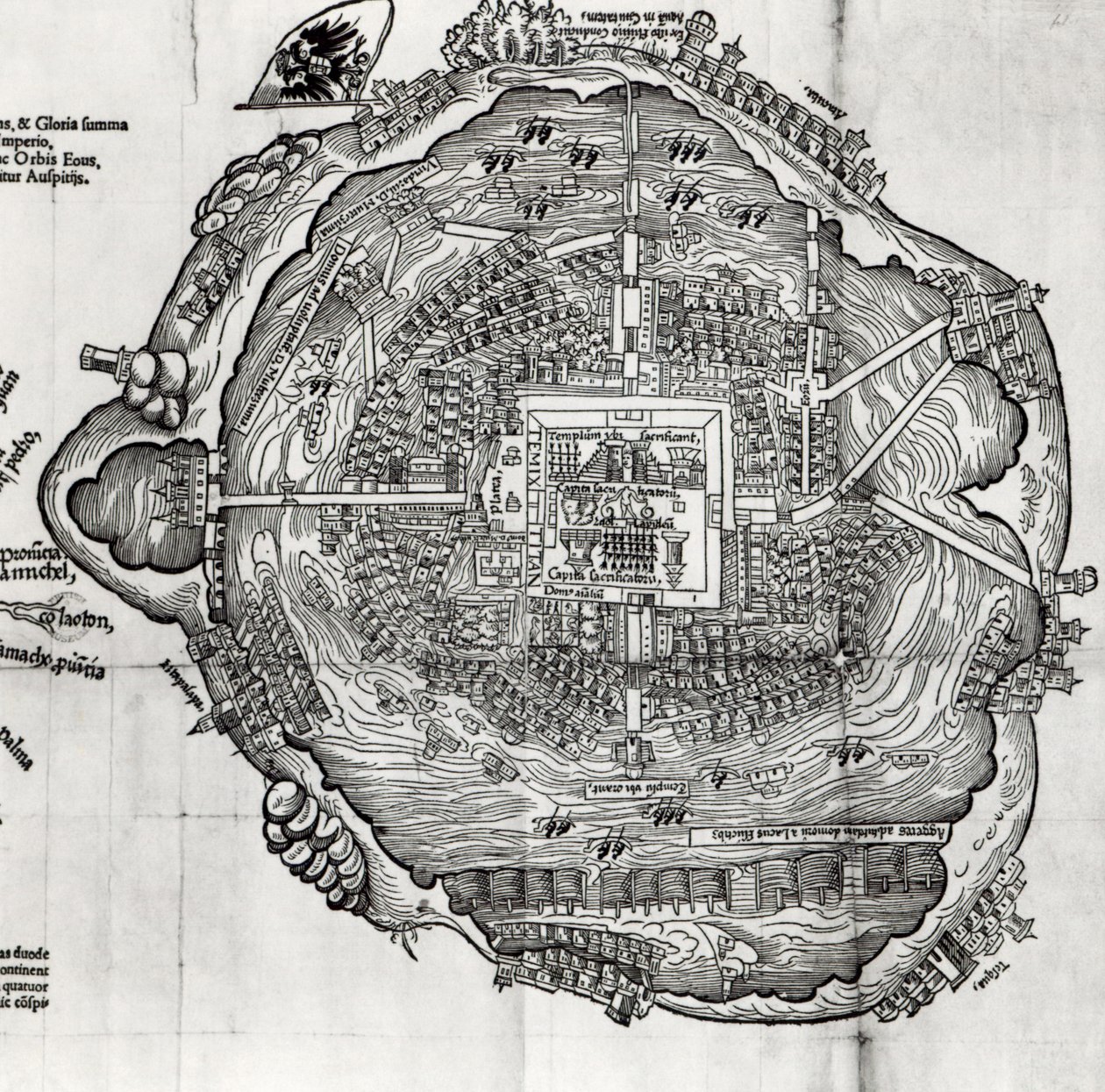 Karta över Tenochtitlan från 