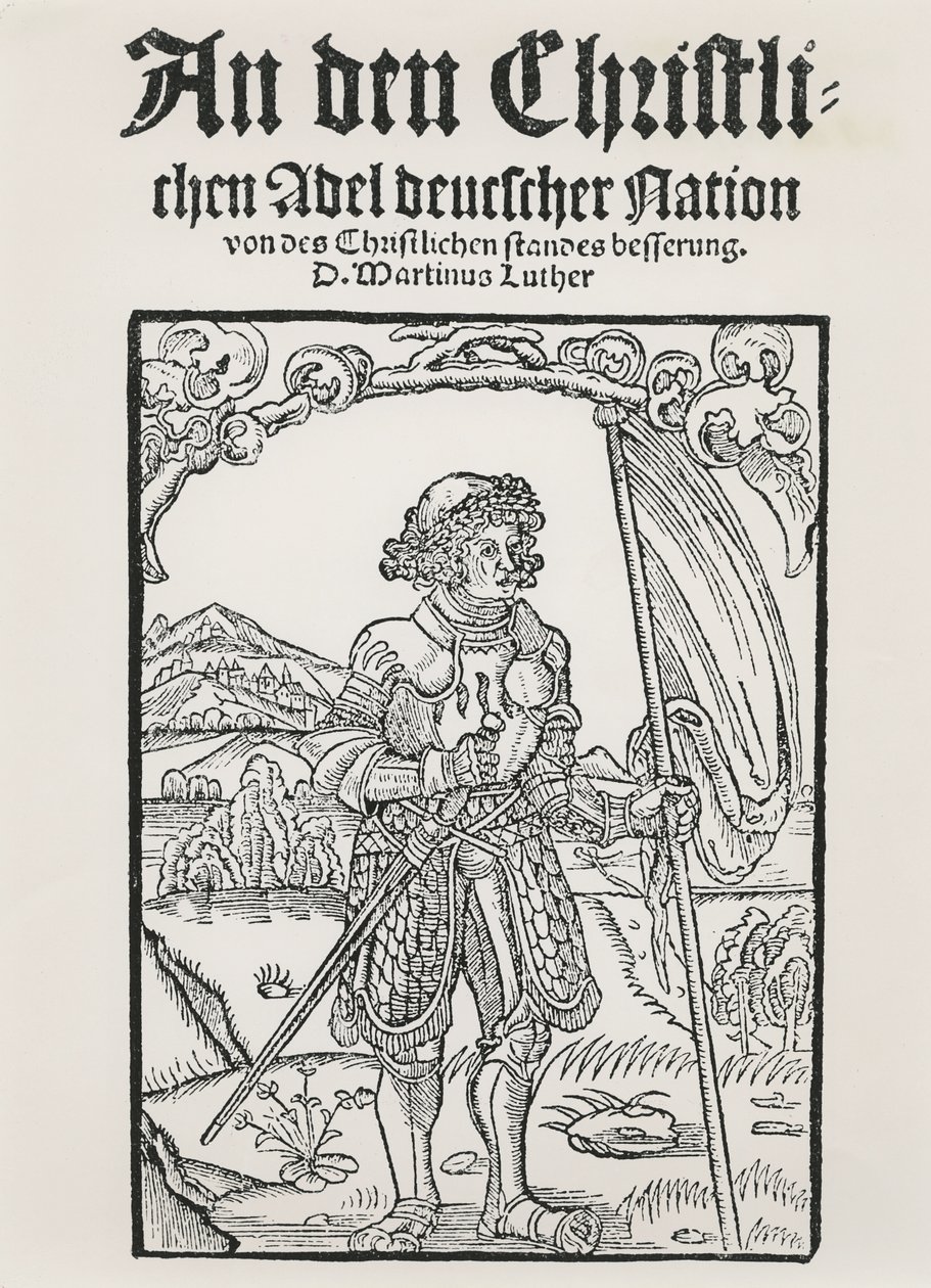 Martin Luthers manifest till den tyska nationens kristna adel, Strasbourg, 1520 av German School