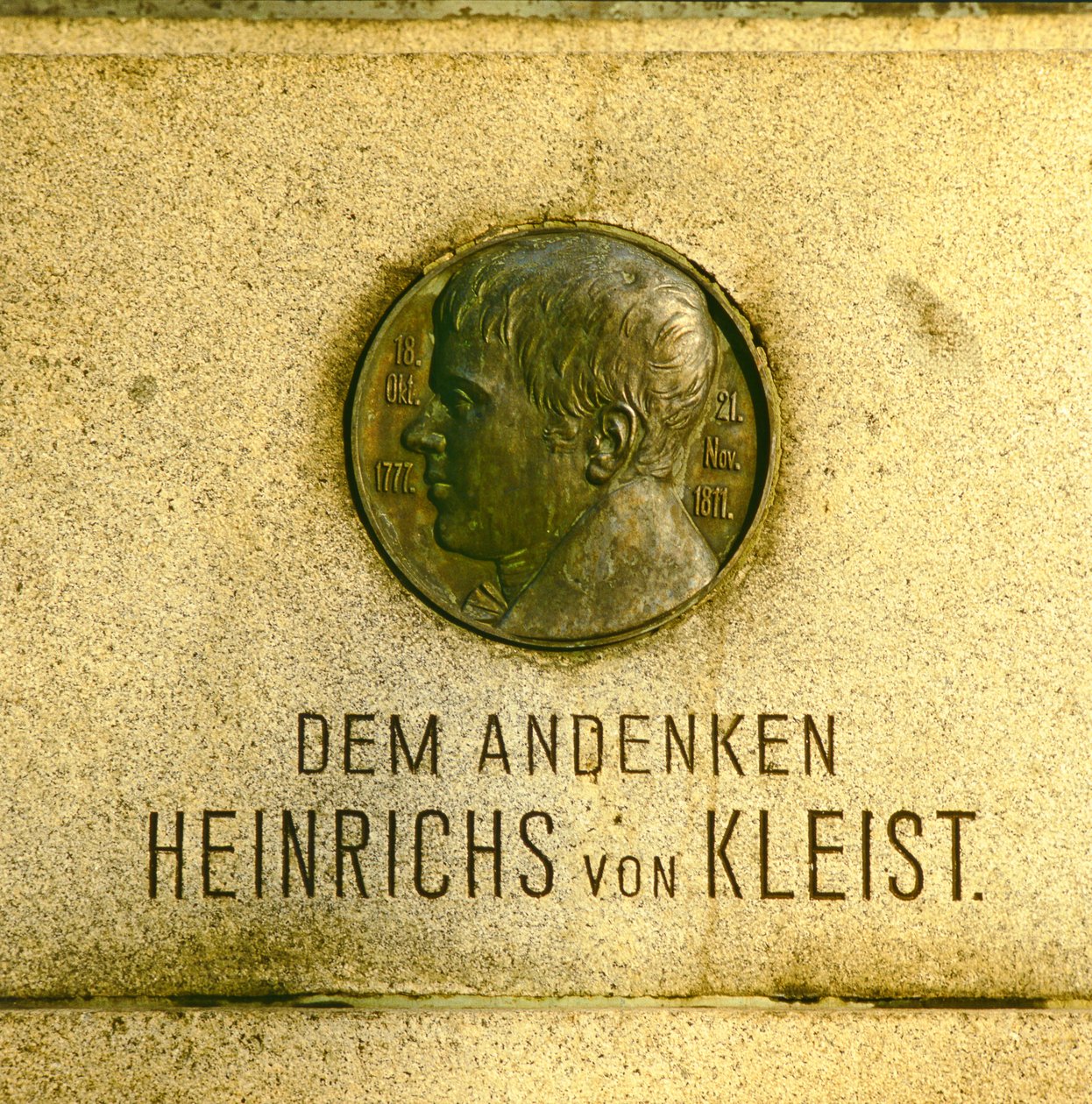 Medaljong från monumentet till Heinrich von Kleist (1771-1811) (brons) av German School