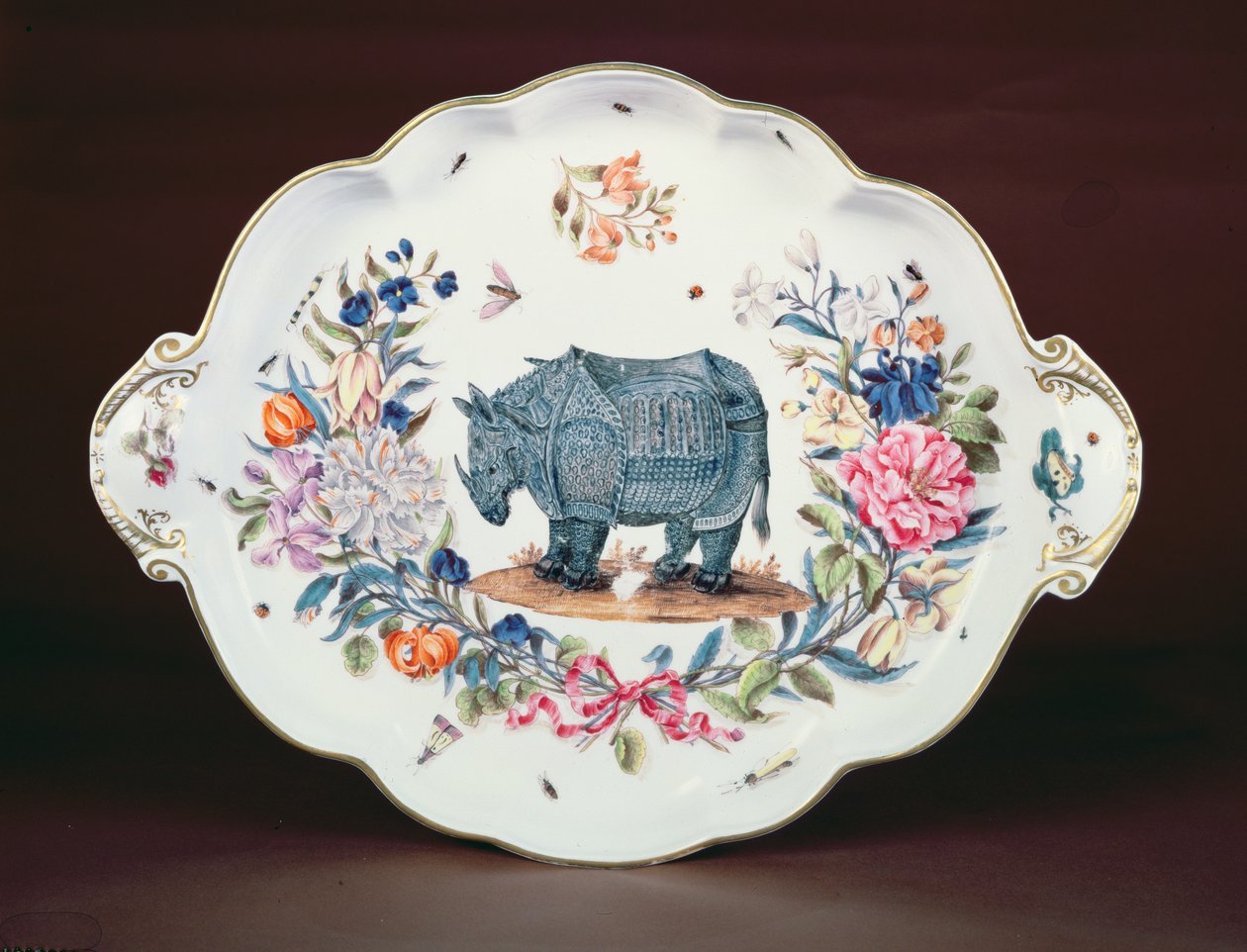 Meissen står för mittpunkten från Northumberland service, c.1745 (porslin) av German School