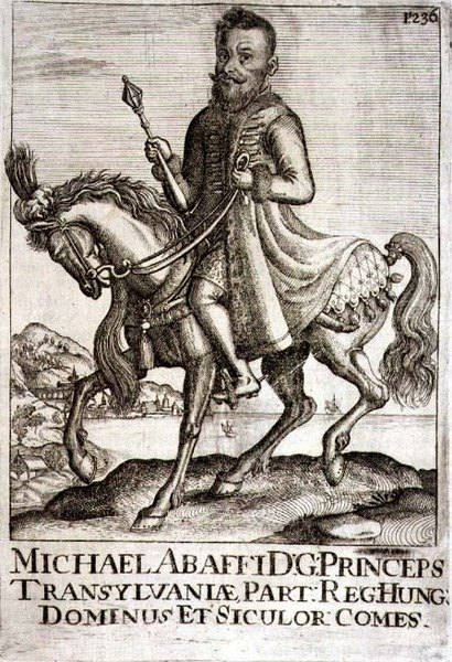 Michael Apafi (1632-90) Prins av Transsylvanien, illustration från en bok om de osmanska kampanjerna i Europa, graverad av Paul Furst (ca 1605-66) av German School