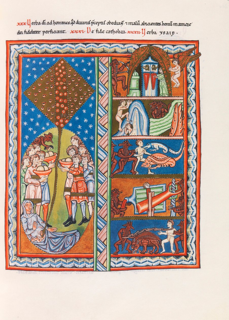 Miniatyr från Liber Scivias av Hildegard av Bingen, ca. 1175 (faksimil) av German School