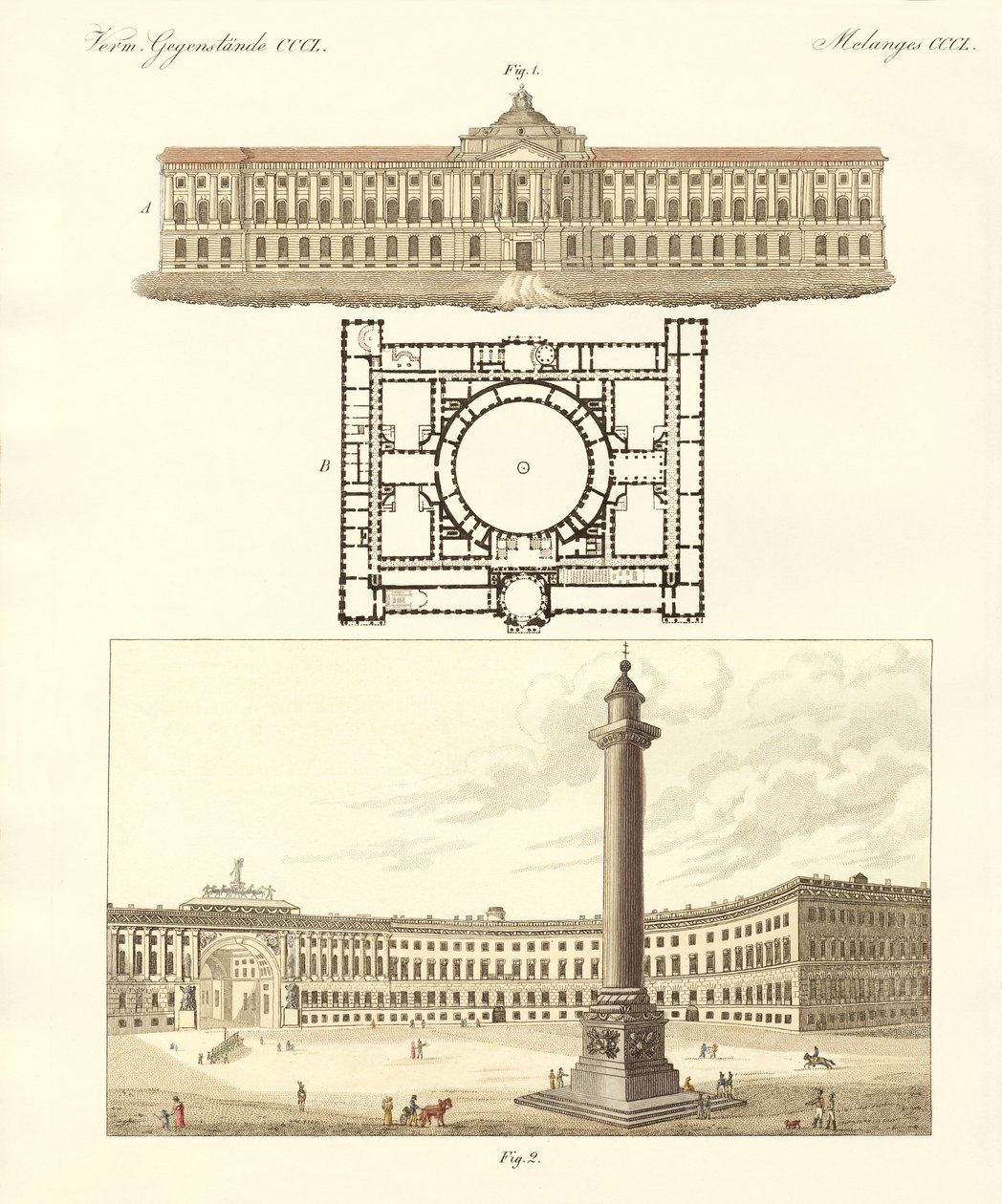Blandade föremål (färgad gravyr) av German School