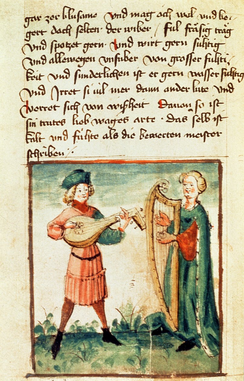 Ms Add 17987 fol.86v Det sangvinska temperamentet av German School
