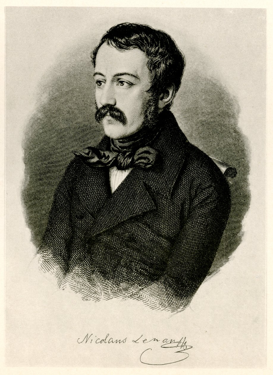 Nikolaus Lenau, 1884-90 (fototyp) av German School