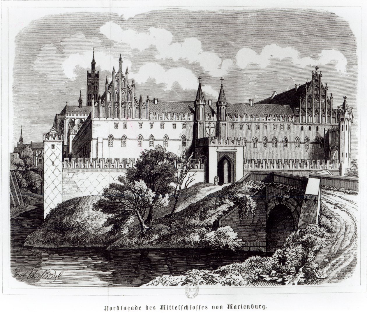 Norra fasaden av slottet Marienburg av German School