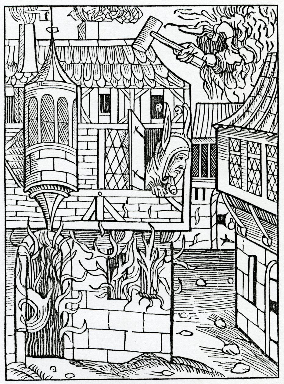Av bostynge eller hauynge förtroende för förmögenhet, illustration från Alexander Barclays engelska översättning av 