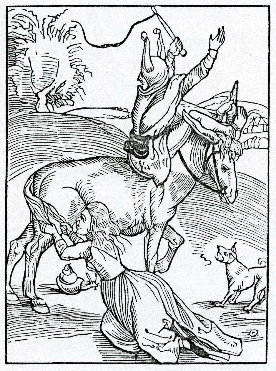 Av stor vrede, små tillfällen, illustration från Alexander Barclays engelska översättning av 