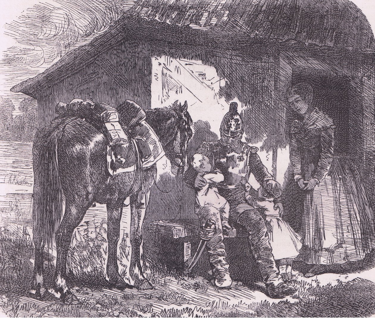 Ut i kriget, Cassells historia om kriget mellan Frankrike och Tyskland publicerad av Cassell and Company Limited, ca 1890 (litho) av German School