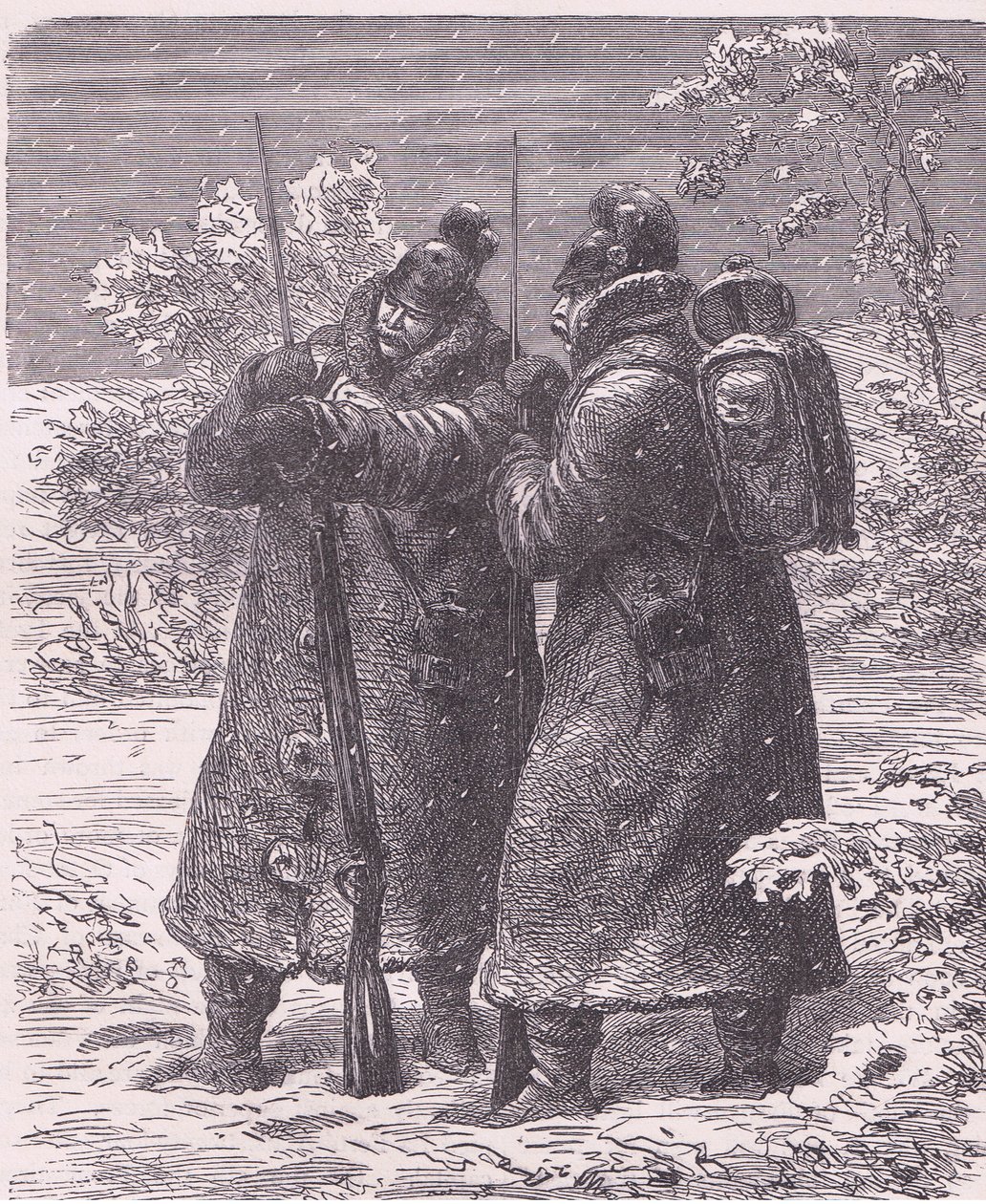 Utpost i snön, Cassells historia om kriget mellan Frankrike och Tyskland publicerad av Cassell and Company Limited, ca 1890 (litho) av German School