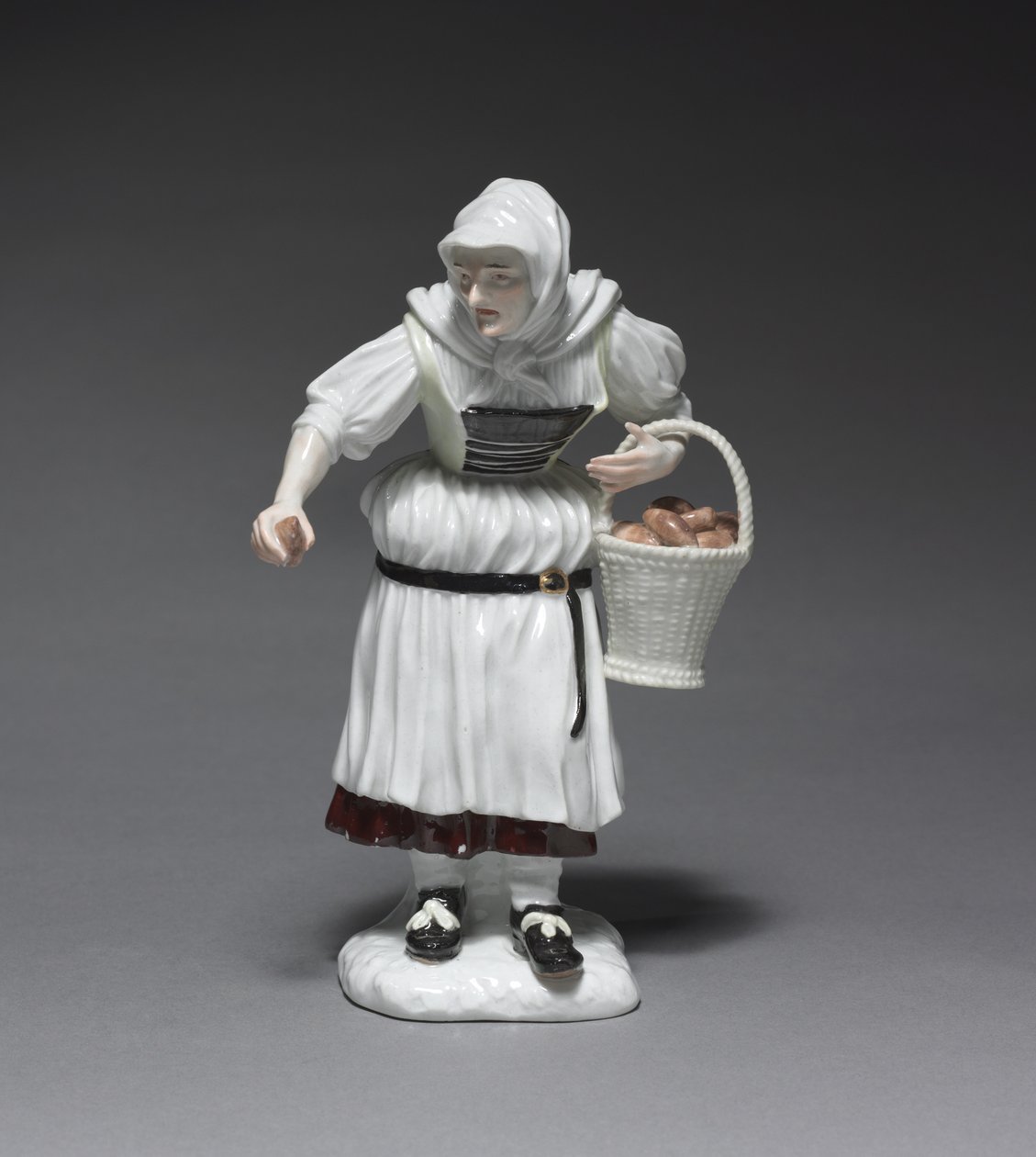 Bondkvinna, tillverkare Meissen Porslinsfabrik, Tyskland, modellerad av Johann Joachim Kändler av German School