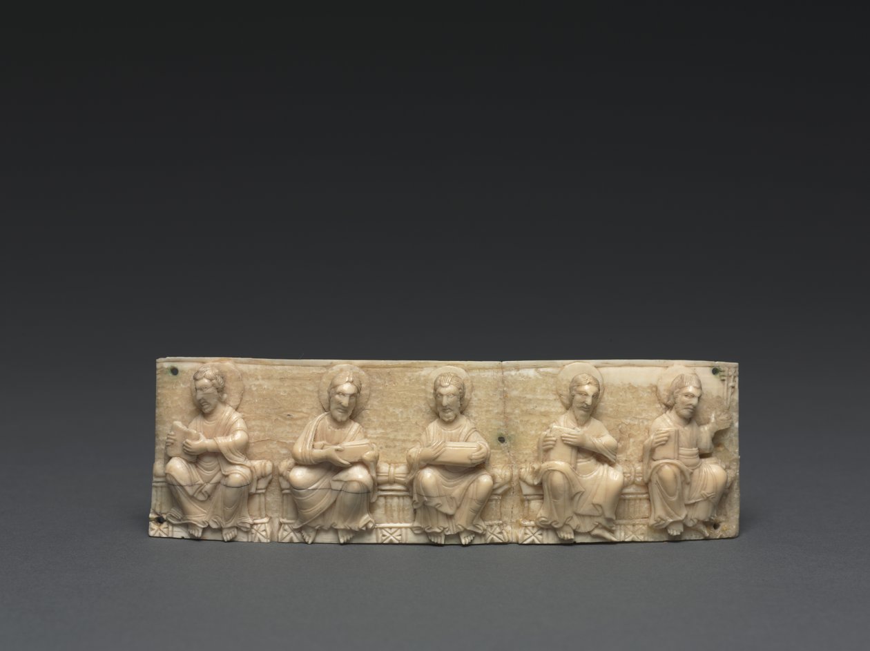 Plåt från ett bärbart altare: Kristus och apostlarna, Nedre Rhendalen, 1050-1100 av German School