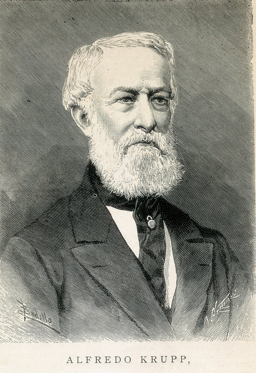Porträtt av Alfred KRUPP (1812-1887), tysk stålindustriman av German School